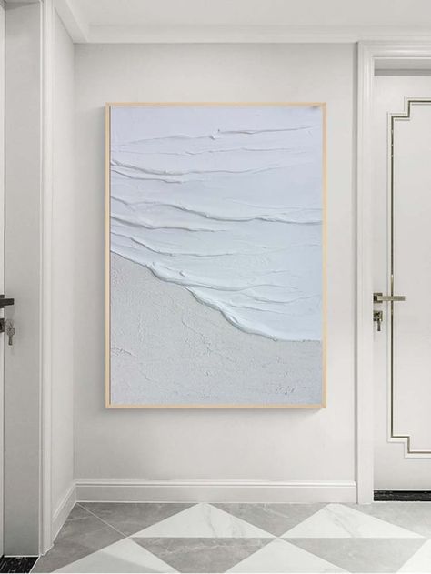 Minimalist Large Art, White Art On White Wall, Different Paint Textures, Tactile Wall Art, Textured Wall Canvas, Textured Pictures, Textured Canvas Art Abstract, Textured Art Ideas, Abstract White Painting