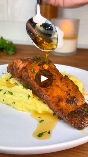 24K views · 2.9K reactions | Brown Butter Cajun Salmon 🧈 

Transform your weeknight dinner with this Brown Butter Cajun Salmon—crispy, flaky, and smothered in a rich garlic butter sauce that’s so good, you’ll want to pour it on everything!

Comment “Recipe” and I’ll send you the recipe card for free!

Ingredients:

-15oz salmon (425g)
-2 tsp salt
-2 tsp black pepper
-4 tsp cajun seasoning 
-Olive oil
-3 tbsp butter
-1 tbsp parsley, chopped
-3 garlic cloves, minced
-2 tsp honey

Instructions:

1. Start by patting your salmon fillets dry with a paper towel—no one likes soggy fish. Rub them down with a little olive oil, then season generously with salt, pepper, and Cajun seasoning. Make sure every side is coated.
2. Place the salmon in the air fryer at 400°F (205°C) for 9 minutes. No air fry Salmon In The Air Fryer, Salmon Crispy, Buffalo Chicken Dip Crock Pot, Salmon Recipes Baked Healthy, Cajun Salmon, Easy Weekday Meals, Garlic Butter Sauce, Baked Salmon Recipes, Salmon Dishes