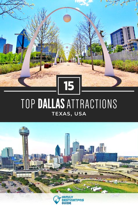 Want to see the best tourist attractions in Dallas, Texas? We’re FamilyDestinationsGuide, and we’re here to help: From famous attractions to unique tourist spots and sites, discover the TOP Dallas attractions - so you get memories that last a lifetime! #dallas #dallasattractions #topdallasattractions #dallastouristattractions #attractionsindallas Texas Tourist Attractions, Dallas Hotels, Texas Roadtrip, Texas Towns, Tourist Map, Tourist Sites, Family Destinations, Going Places, Roadside Attractions