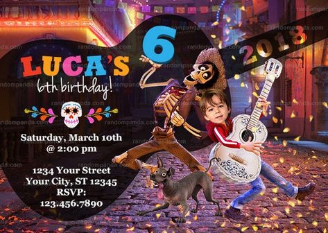 Digital Delivery, Personalize Funny Coco Invitation, BE Miguel and Hector Party, Coco Birthday Invite Miguel And Hector, Coco Birthday, Coco Party, Coco Disney, Disney Theme Party, Birthday Thanks, Disney Theme, Boy Birthday Party, Family Parties