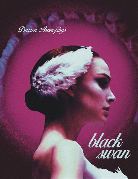 Black Swan Poster Art, Purple Movie Poster, Pink Movie Poster, Black Swan Movie Poster, Ingenue Aesthetic, Black Swan Poster, Swan Poster, Black Swan Movie, Black Swan 2010