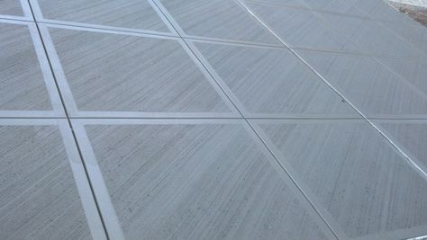 Brushed Concrete Patio, Paved Backyard Ideas, Brushed Concrete, Concrete Cladding, Everson Museum, Concrete Patio Designs, Concrete Walkway, Concrete Finishes, Gravel Patio