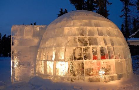 ICE IGLOO Igloo Concept Art, Ice Igloo, Ice Hut, Igloo Ice, North To Alaska, Ice Carving, Angel Kiss, Aries And Pisces, Ice Hotel