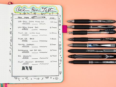 Try these gel pens for Bullet Journaling, Note taking, doodling, and Sketchnotes! Best Note Taking Pens, Pens For Bullet Journaling, Art Supplies List, Pentel Energel, School Pens, Study Stationery, Best Pens, Writing Pens, Good Notes