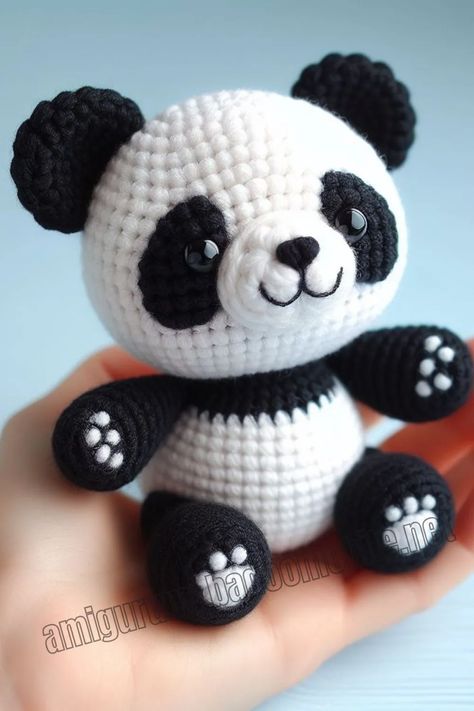 Amigurumi Crochet Panda Free Pattern-5 – Free Amigurumi Crochet Knitting Tattoo, Amigurumi Panda, Knitting Quotes, Animals Crochet, Crochet Panda, Crochet Unicorn, Crochet Elephant, Crochet Inspo, Crochet Bear