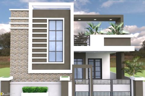 House Plans 11×15 With 3 Bedrooms | Engineering Discoveries Small House Art, Design For Small House, 3d Front Elevation, Indian House Exterior Design, Front Elevation Design, Single Floor House Design, Small Modern House Plans, 2bhk House Plan, Indian House Plans