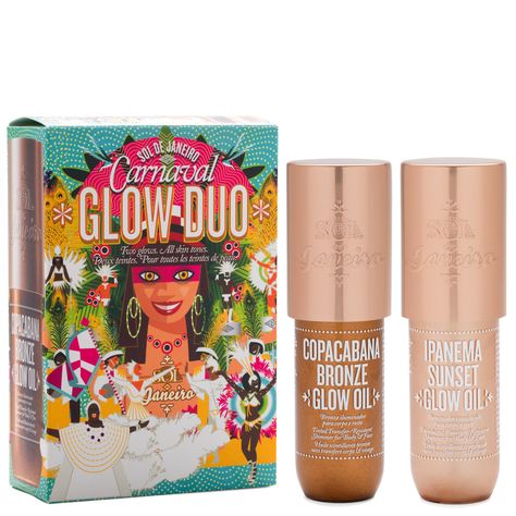 Sol de Janeiro Carnaval Glow Duo | Beautylish Brazil Beauty, Liquid Illuminator, Acai Fruit, Glow Oil, The Amazon Rainforest, Sunset Glow, Amazon Rainforest, Body Treatments, Perfect Skin