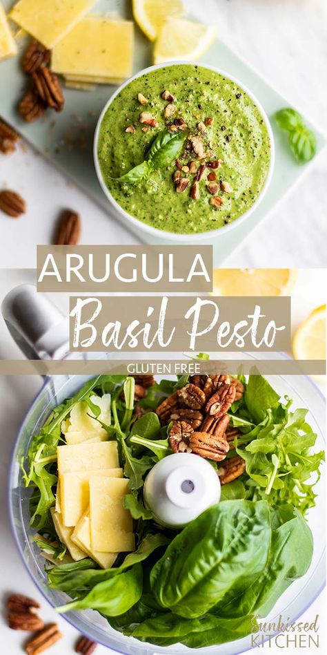 Crockpot Fruit, Tofu Meals, Pesto Arugula, Homemade Pesto Recipe, Gluten Free Pesto, Dishes Recipe, Arugula Recipes, Arugula Pesto, Italian Foods