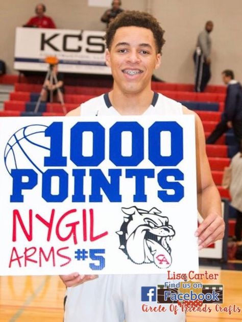 1000 Point Basketball Sign 1 000 Point Basketball Signs, 1000 Points Basketball Signs, 1000 Points Basketball Ideas Poster, 1000 Points Basketball Ideas, 1000 Points Basketball, Basketball Celebration, Basketball Locker Decorations, Basketball Treats, Friends Crafts