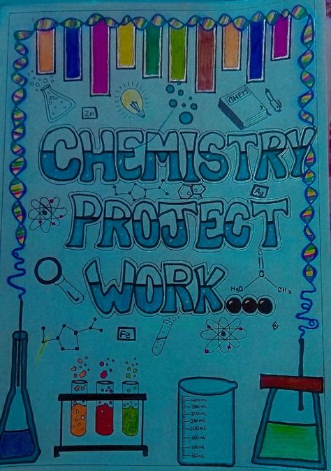 Thinking that how to make the first page of your project? So, here it is☝!! Chemistry First Page Design, Chemistry Assignment Front Page, Aesthetic Paper Background Vintage, How To Decorate First Page Of Project, Chemistry Project Cover Page, Physics Project Cover Page Design, Chemistry Project Ideas, English Project Front Page Ideas, First Page Of Project