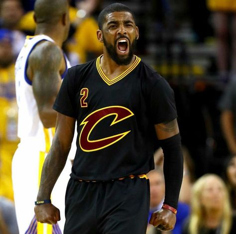 Kyrie Irving went off for 41 points to keep the Cleveland Cavaliers hopes for the title alive. #NBAFinals Kyrie Irving Cavs, Irving Nba, Clothes For Big Men, Basketball Playoffs, Cleveland Cavs, Basketball Baby, Basketball Theme, Basketball Uniforms, A Basketball