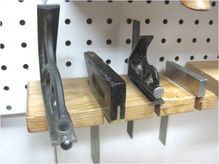 Pegboard Tool Storage Epiphany #3: Try Square Rack—Giving your squares a secure home. Pegboard Tool Storage, French Cleat Storage, Try Square, Woodsmith Plans, Workshop Projects, Pegboard Storage, Tool Holders, Storage Accessories, Garage Work Bench