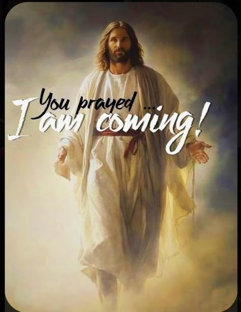 Christ Artwork, I Am Coming, Pictures Of Jesus, Pictures Of Christ, Jesus Christ Artwork, Jesus And Mary Pictures, Bible Quotes Images, Jesus Christ Art, Christian Quotes Prayer