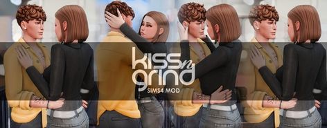 SIMS4 MOD | Kiss-n-Grind 1.6 Waved Kiss | Patreon Sims 4 More Kisses Mod, Sims4 Mod, New Mods, Dance Club, Cc Sims, Couple Dancing, First Kiss, Add Ons, Sims 4 Mods