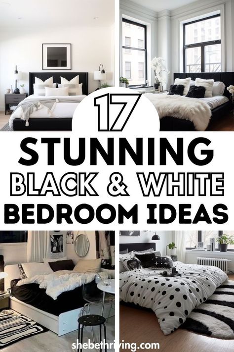 Black and white bedroom ideas Bedroom White And Black, Black White Bedroom Ideas, Black And White Bedroom Ideas, Black White Bedroom, White Faux Fur Rug, Black And White Bedroom, Black White Bedrooms, White Bedroom Ideas, Monochrome Bedroom