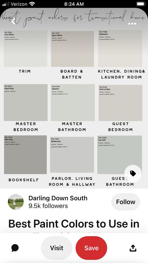 Egret White Color Palette, Colors That Go With Egret White, Egret White, Colour Palate, Green Grey Paint, Wall Colours, Paint Palettes, White Egret, Kitchen Dinning Room