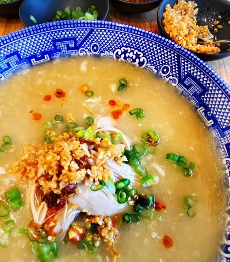 Arroz Caldo Recipe (Filipino Chicken and Rice Soup) | Rice Life Foodie Filipino Arroz Caldo, Filipino Arroz Caldo Recipes, Arroz Caldo Recipe Philippines, Arroz Caldo Recipe, Chicken Arroz Caldo, Caldo Recipe, Chicken Ginger, Ginger Rice, Asian Seasoning