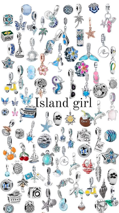 Pandora Summer, Pandora Bracelet Charms Ideas, Pandora Bracelet Designs, Surf Jewelry, Pandora Jewelry Charms, Jewelry Accessories Ideas, Pandora Bracelet Charms, Summer Bracelets, Jewelry Essentials