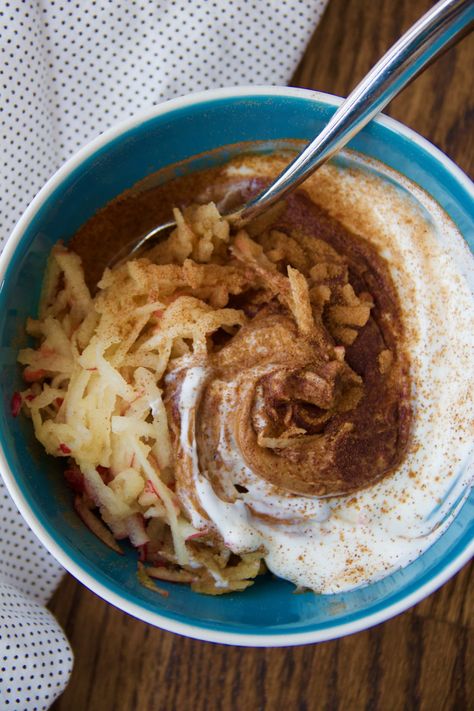 Apple Yogurt Bowl, Apple Almond Butter, Apple Yogurt, Yoghurt Bowl, Yogurt Bowl, Desserts To Make, Apple Butter, Perfect Breakfast, Holiday Desserts