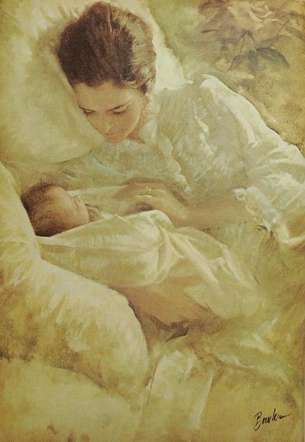 Bowler, 1969 | Joe Bowler "ALL THE DAYS OF LOVE AND COURAGE"… | Flickr Art About Motherhood, Family Aesthetic Art, Baby Art Drawing, Joe Bowler, Mother And Baby Paintings, Motherhood Painting, Parental Love, Vintage Portraits Painting, Motherhood Art