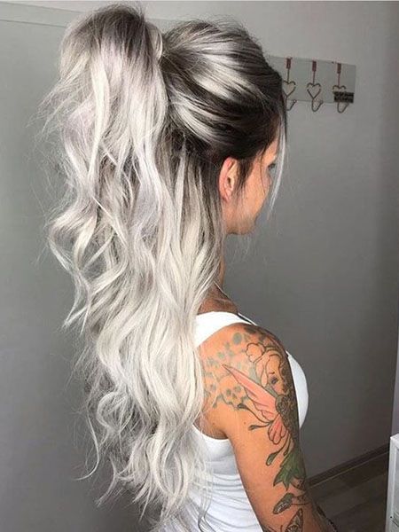 20 Silver Hair Colour Ideas for Sassy Women - The Trend Spotter Brown Ombre Hair Color, Platinum Hair Color, Brown Ombre Hair, Balayage Blonde, Silver Hair Color, Platinum Hair, Platinum Blonde Hair, Ombre Hair Color, Dark Roots