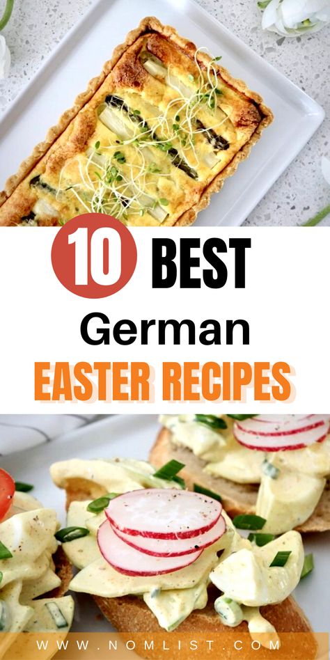 It's time to celebrate Easter with a new kind of cuisine. These delicious German Easter Recipes are a great way to please the whole family with a new twist. You can even make them any time of the year. If you love pastries, baked goods, and eggs, you need to check out the Best German Easter Recipes. German Appetizers, Best German Food, Easy German Recipes, German Easter, German Food Authentic, German Baking, Easter Dishes, Easter Dinner Recipes, Easter Food