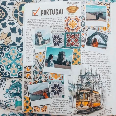 [Promotion] Scrapbooking Idea : Portugal : #Travel #Tourism #Vacation #Wanderlust #Adventure #Travels #travelscrapbookpages Voyage Sketchbook, Scrapbooking Idea, Travel Journal Pages, Travel Scrapbook Pages, Travel Journal Scrapbook, Holiday Scrapbook, Album Journal, Travel Art Journal, Diy Travel Journal