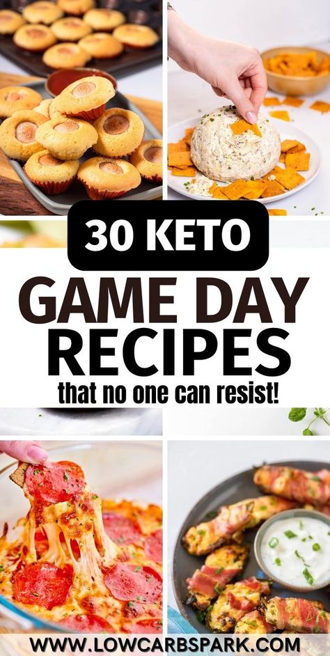 Ready for some irresistible keto game day food? We've gathered 30 keto game day recipes that are super easy to make, loaded with delicious flavors, and perfect for snacking during the big game or at your next sports-themed party. Keto Game Day Recipes, Low Carb Game Day Recipes, Macro Friendly Football Food, Low Carb Football Food, Keto Football Food, Low Carb Game Day Snacks, Low Carb Football Snacks, Low Carb Tailgate Food, Keto Football Snacks