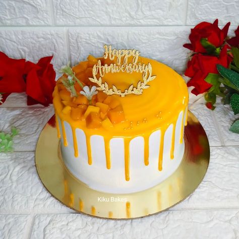 Baked with love 💕 Fresh mango cake . . . . . . #mangocake #freshmangocake #egglessmangocake #anniversarycake #kikubakes #kulkunda #subrahmanya #cakedesign Fresh Mango Cake, Baked With Love, Mango Cake, Cake Decorating Designs, Anniversary Cake, May 31, Cake Decorating, With Love, Mango