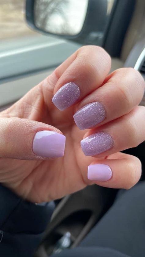 Sparkly Gel Nails, Purple Wedding Nails, Lilac Nails Design, Sweet 16 Nails, Confirmation Ideas, Bridesmaids Nails, Acrylic Nails At Home, Lilac Nails