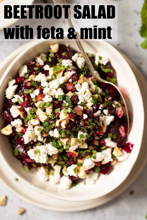 Beetroot And Feta Salad, Feta Salad Recipe, Beet Salad Recipes, Tea Time Food, Beetroot Salad, Healthy Lunch Meal Prep, Work Meals, Lentil Salad, Feta Salad