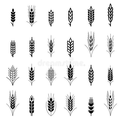 Wheat ear symbols for logo design stock illustration Grain Icon, Wheat Tattoo, Technology Design Graphic, Icon Images, Wheat Design, Bread Food, Organic Plant, Image Nature, Free Tattoo