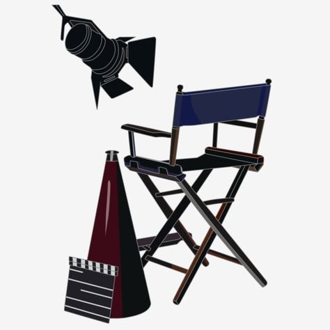 Director Chair Tattoo, Film Clipart, Chair Clipart, Chair Cartoon, Chair Png, Paint Magic, Chair Illustration, Movie Clipart, Movie Illustration