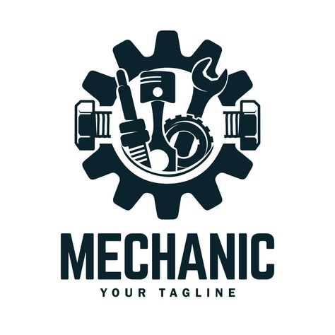 Spare Parts Logo, Mechanic Logo, Maintenance Logo, Mechanics Logo, Vintage Mechanics, Mechanic Garage, Summer 2025, Hindi Quotes, Business Logo