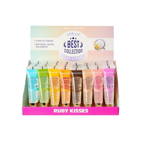 PRICES MAY VARY. Broadway Vita-Lip Clear Lip Gloss Box Display Set 48PCS Broadway Lip Gloss, Shea Butter Oil, Healthy Lips, At Home Hair Color, Lip Gloss Collection, Clear Lip Gloss, Butter Oil, Box Display, Clear Gloss