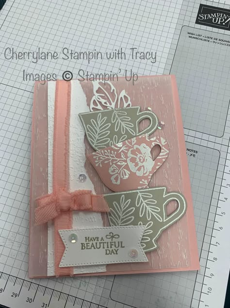 Teacup Cards, Coffee Themed Cards, Tea Boutique, Tea Cup Card, Boutique Cards, Handmade Journals Diy, Group Ideas, Coffee Cards, Bday Cards