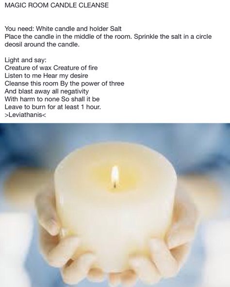 How To Cleanse A Candle, Room Cleansing Spell, White Candle Cleansing Spell, Tea Light Candle Magic, Cleansing Magic, Room Cleansing, House Cleansing Ritual, Candle Magic Colors, Candle Magick Spells