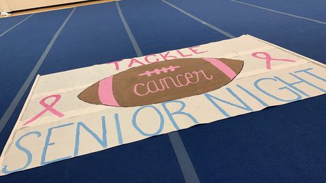 Football Fence Signs, Pink Out Run Through Signs Football, Breakaway Banners Football Diy, Football Run Through Posters, Senior Night Run Through Signs, Cheer Run Through Signs Football, Run Through Signs, High School Football Posters, Cheerleading Signs