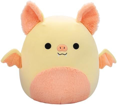 Squishmallows Original 16-Inch Meghan Cream Fruit Bat with Fuzzy Peach Belly - Official Jazwares Large Plush Squishmallows Amazon, Peach Squishmallow, Squishmallow Disney, Cute Squishmallows, Fuzzy Peach, Squish Mellow, Cute Squishies, Fruit Bat, Birthday Cake Kids