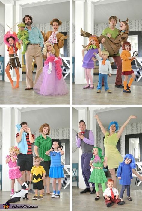 Halloween Muppets, Tricky Costume, Muppets Costume, Muppets Halloween, Creative Diy Costumes, Matching Family Halloween Costumes, Family Themed Halloween Costumes, Halloween Costumes For Family, Themed Halloween Costumes