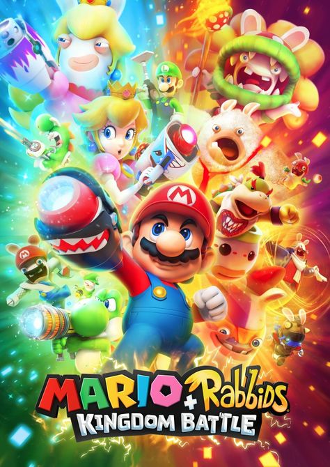 Mario plus Rabbids promotional art Mario Rabbids, Nintendo Mario Bros, The Super Mario Bros Movie, Mario E Luigi, Super Mario Bros Movie, Nintendo World, Nintendo Eshop, Mario Games, Mario Nintendo