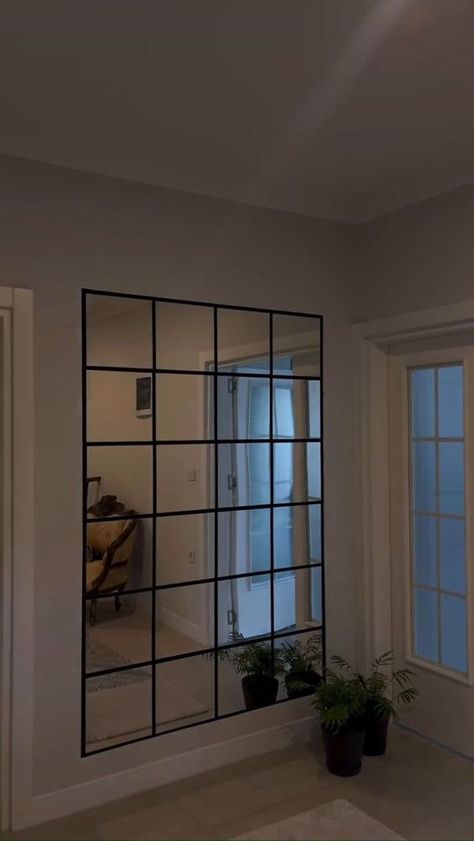 #wall #diy #home #homedecor #decorations #diyhomedecor Bedroom Full Length Mirror, Home Gym Door, Wall Mirror Tiles, Gym Door, Diy Mirror Wall Decor, Ikea Mirror Hack, Wall Mirror Decor Living Room, Wall Decor Living Room Modern, Full Length Wall Mirror