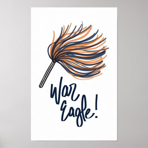 Orange Navy Shaker Auburn University War Eagle Auburn Wall Art, Auburn Ideas, Board Collage, Paper Banners, Auburn University, Make Your Own Poster, Diy Life, Party Party, Diy Signs