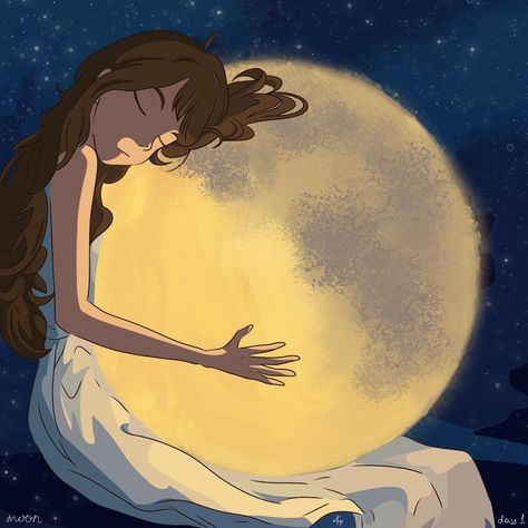 #challenge #day1 #moon #drawing #draw #drawingideas Full Moon Drawing, Moon And Girl, Spiritual Drawings, Moon Drawings, Moon Girl, Ipad Wallpapers, Moon Drawing, Girl Illustration, Fall Activities