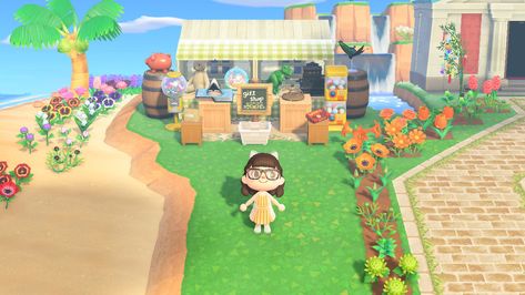 Animal Crossing Museum Ideas Simple, Acnh Space Fillers City, Acnh Small Filler Ideas, Acnh Citycore Space Fillers, Acnh Gift Shop, Filler Spaces Animal Crossing, Animal Crossing Space Filler Ideas, Acnh Museum Ideas Cottagecore, Acnh Museum Gift Shop