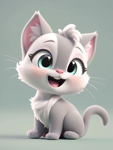 Cat Mascot, Cat Template, Really Cute Puppies, Cartoon Wallpaper Hd, Clay Crafts Air Dry, Cat Character, Cute Cartoon Animals, Colorful Animals, Cats Illustration