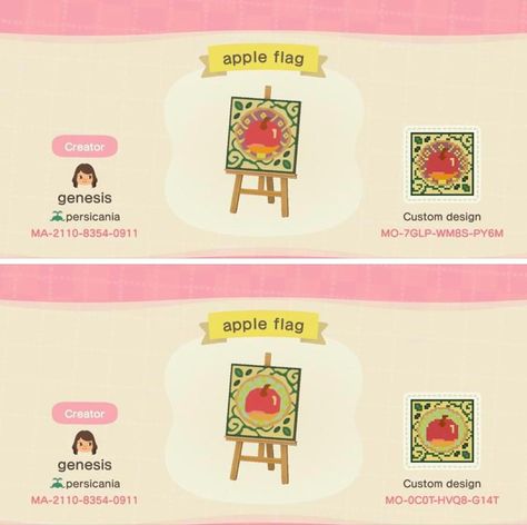 Acnh Halloween Code, Flag Code, Fall Flags, Qr Codes Animal Crossing, New Animal Crossing, Fall Apples, Pattern Pictures, Apple Design, Animal Crossing Game