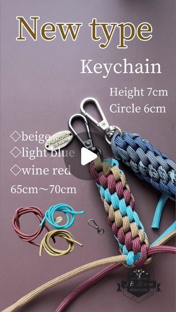 PARACORD JB Mam on Instagram: ".
NEW type!! #tutorial 
#6strand 
#keychain #custom #diy 
#subscription 
#subscriptionbox" Paracord Wristlet Keychain Diy, Paracord Keychain Step By Step, Paracord Keychain Diy, Paracord Keychain With Beads, Paracord Lanyard Diy Tutorials, Paracord Keychain Diy Tutorials, Macrame Badge Lanyard Diy, Paracord Name Keychain, Get Back Whip Motorcycles Paracord