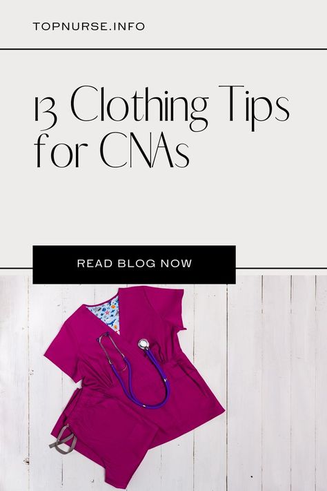 Clothing Tips for CNAs Medical Assistant Work Bag, Cna Bag Essentials, Cna Essentials, Cna Essentials For Work, Cna Tips, Cna Must Haves For Work, Cna Tips Training, Cna Outfits Scrubs, Cna Outfits