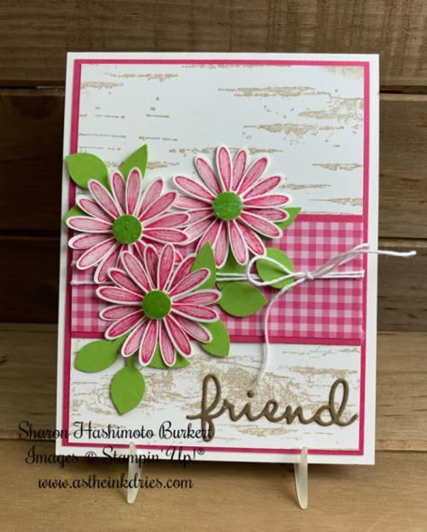 AstheInkDries-DaisyLane-ICShop3 Daisy Cards, Hand Stamped Cards, Flower Card, The Medium, Su Cards, Cards Ideas, The Leaf, Birthday Cards Diy, Punch Cards